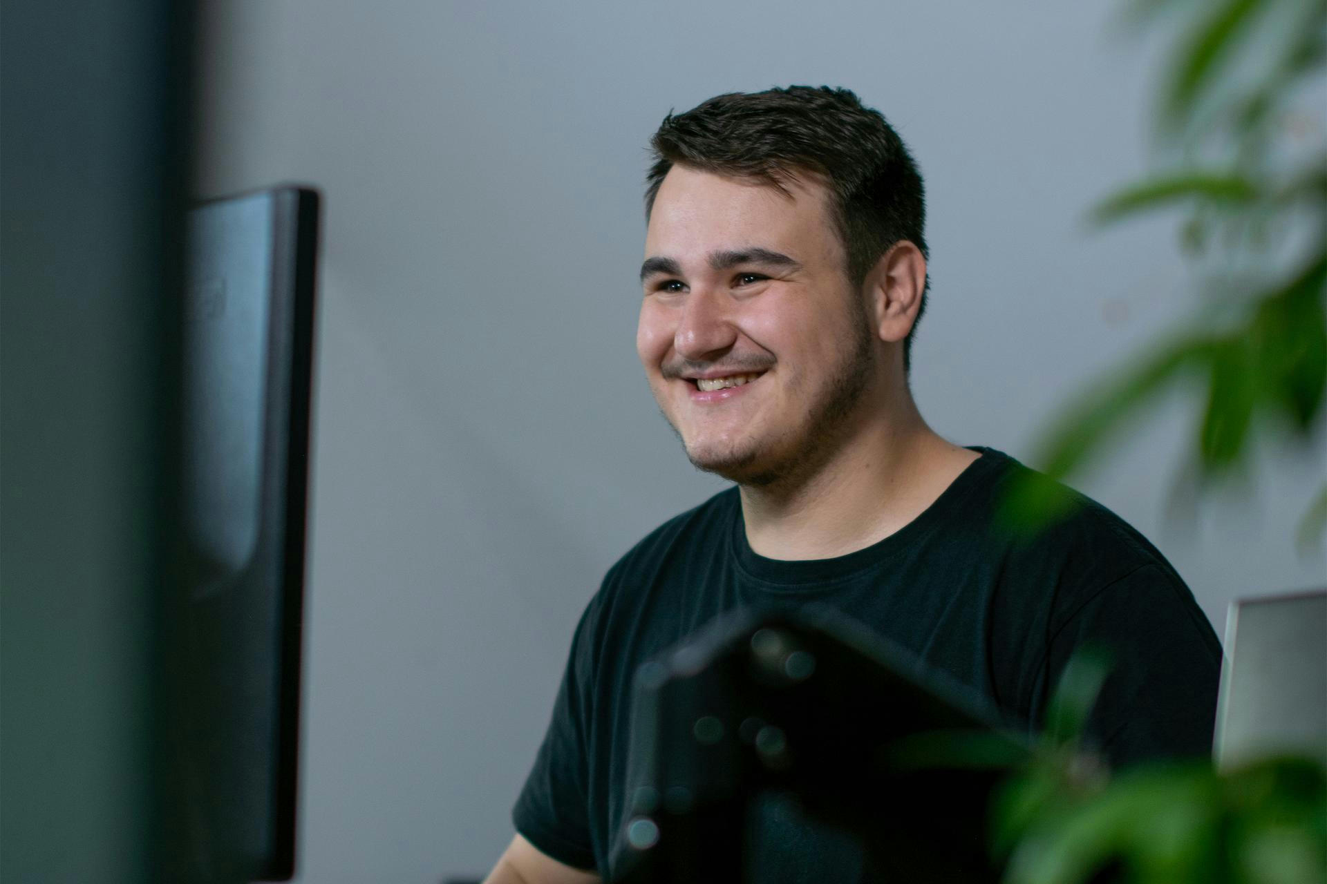 Frontend developer working on project