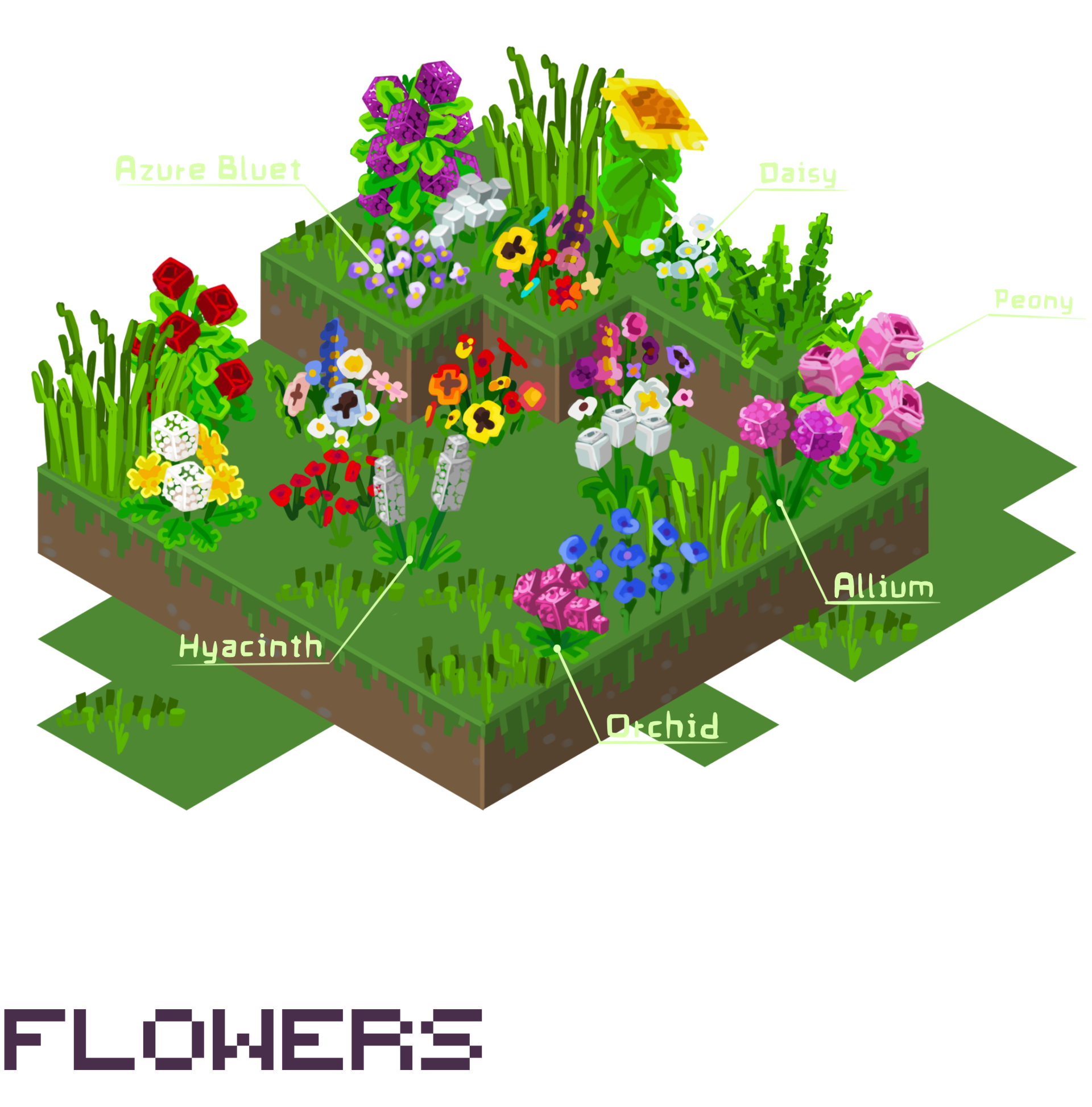 Minecraft Blumen Concept-Art