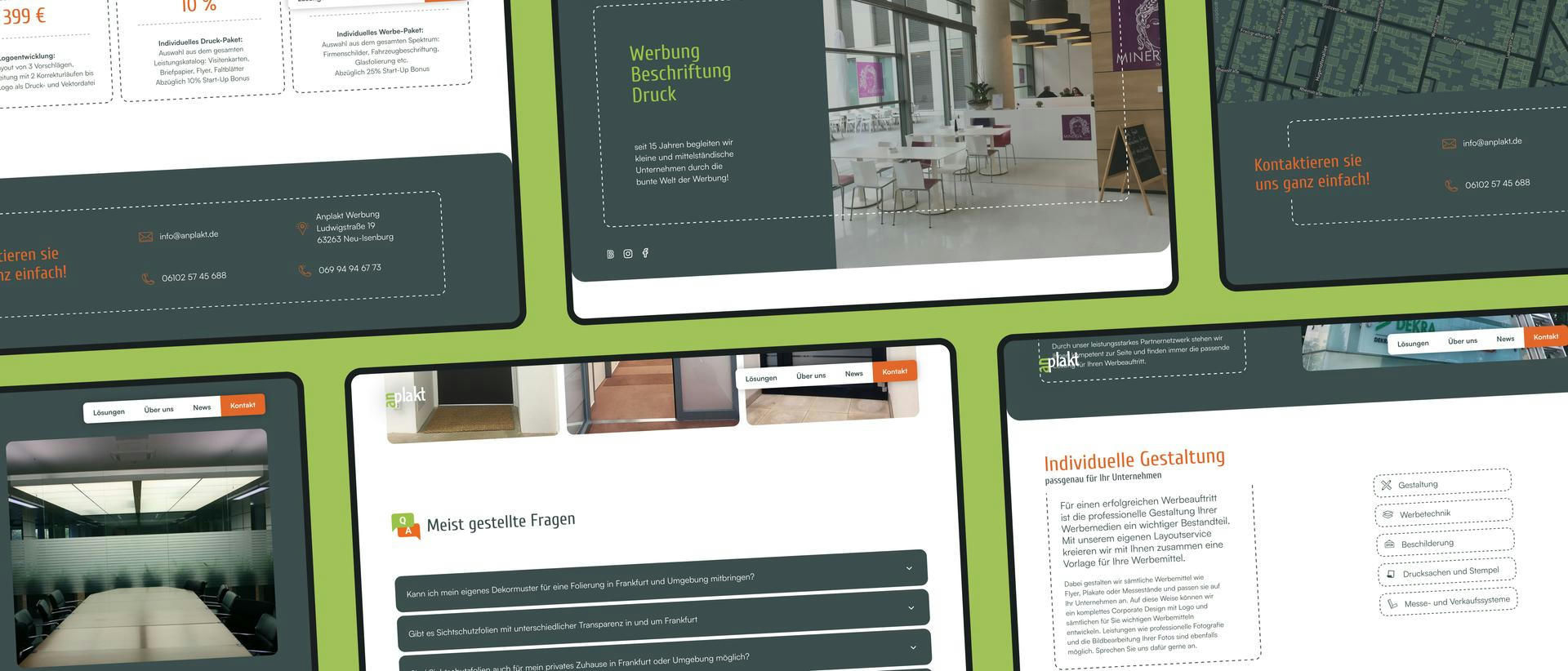 Panorama image of a custom website for anplakt, an advertising technology company in Frankfurt, Germany.
