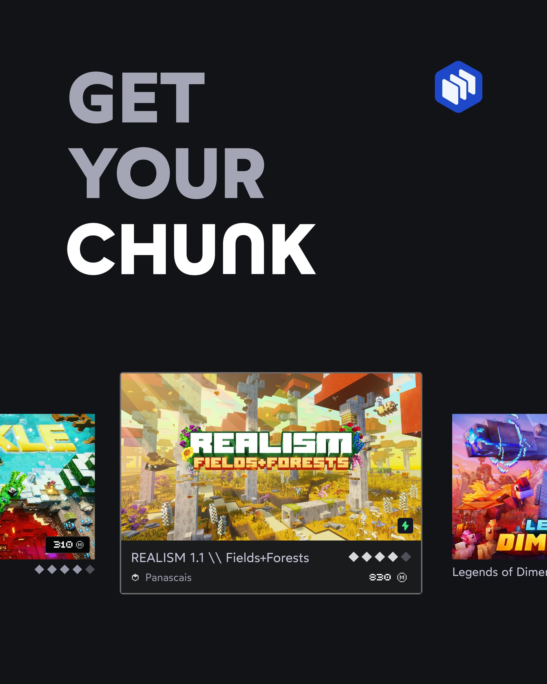 Thumbnail of the CHUNK - Minecraft Bedrock Marketplace Explorer project