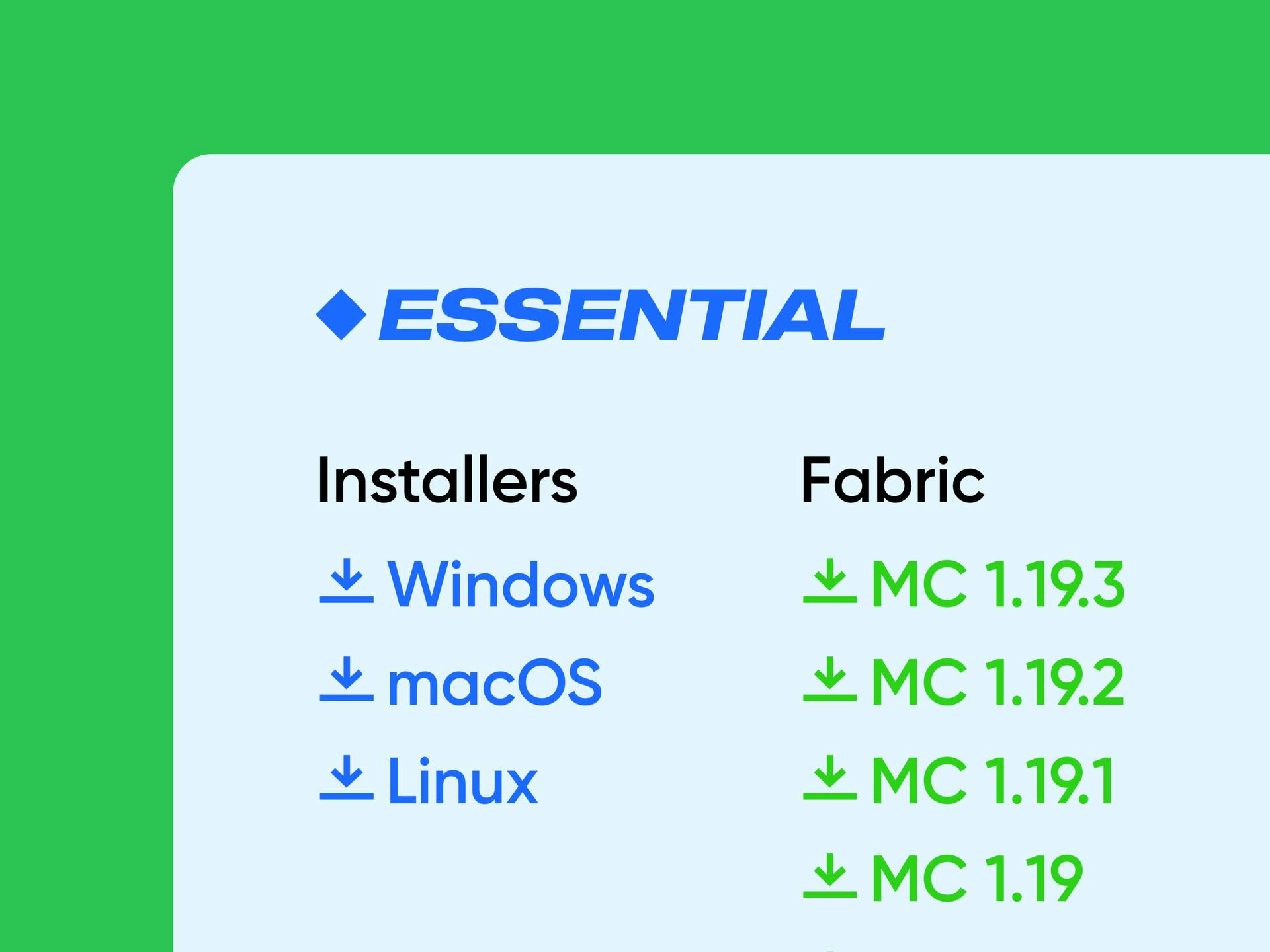 Design mockup of the essential support website.