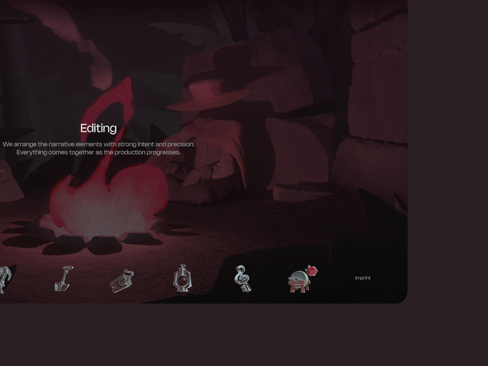 Website screen of the KADRI studios project