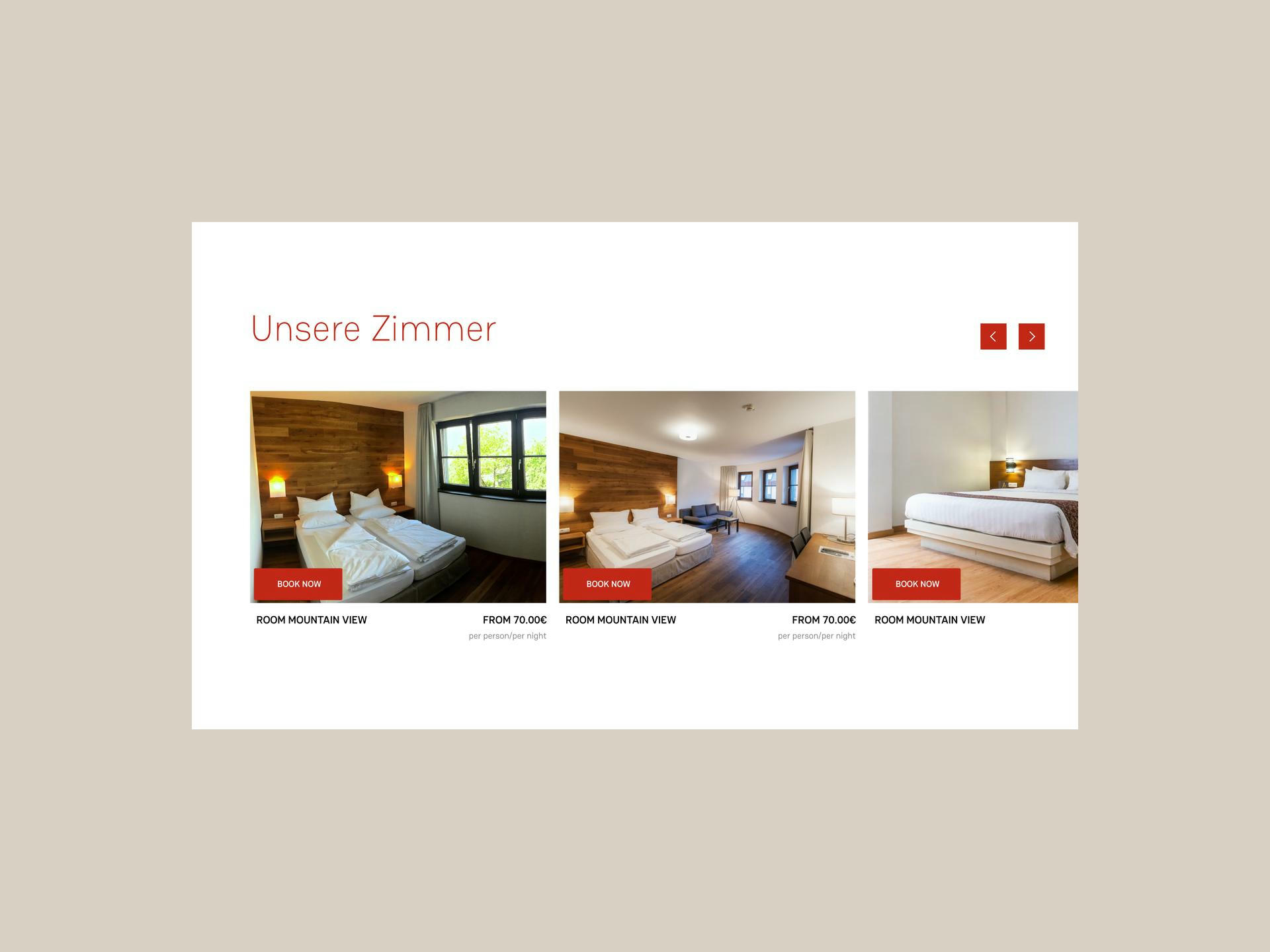 Screen Mockup including some page sections of the Metzgerei Schatz website.