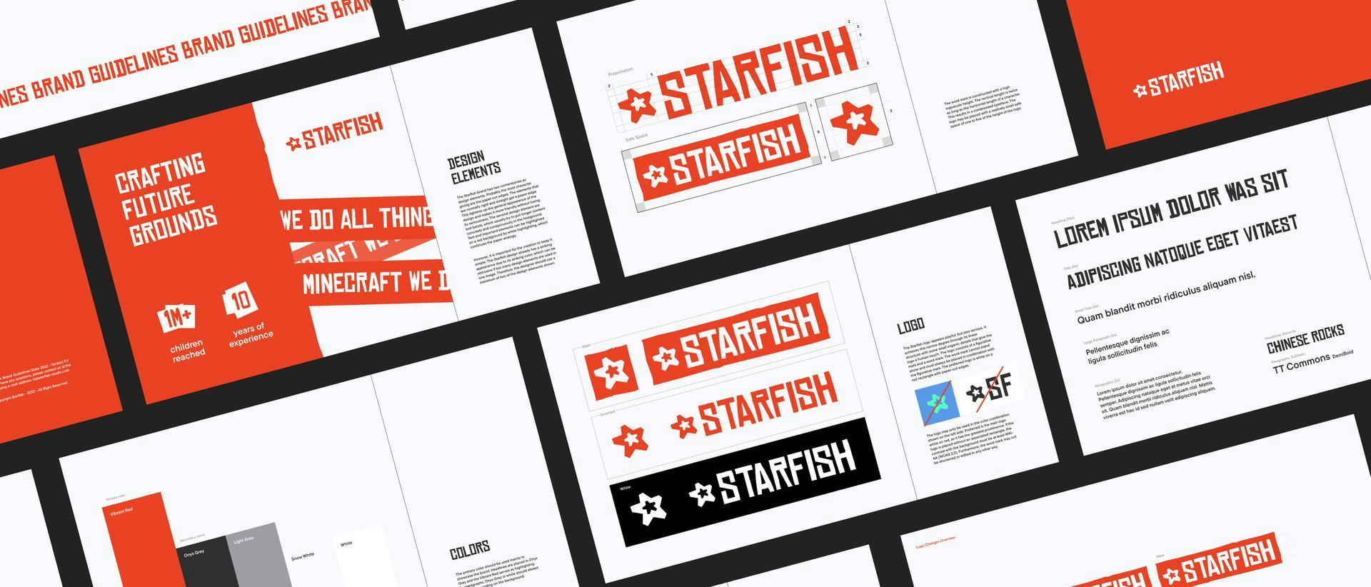 Overview of the branding guideline for the Starfish Brand.